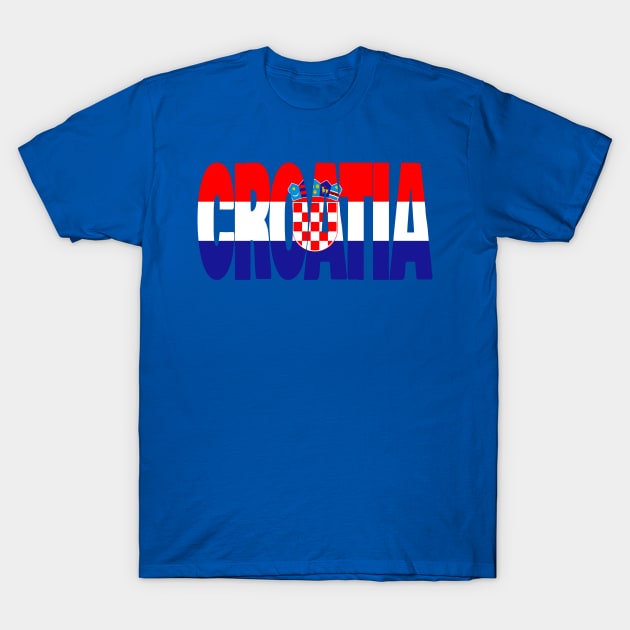 Croatia flag stencil T-Shirt by Kuni Art